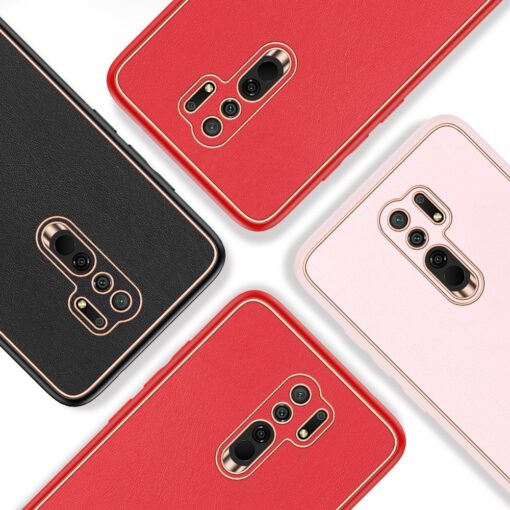 Xiaomi Redmi 9 umbris Dux Ducis Yolo elegant kunstnahast ja silikoonist servadega punane 12