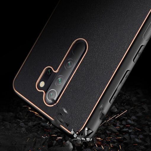 Xiaomi Redmi Note 8 umbris Dux Ducis Yolo elegant kunstnahast ja silikoonist servadega must 10
