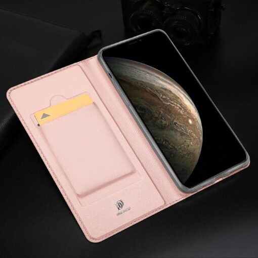 iPhone 11 Pro Max kunstnahast kaaned DUX DUCIS Skin Pro Bookcase roosa 17