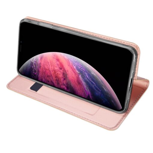 iPhone 11 Pro Max kunstnahast kaaned DUX DUCIS Skin Pro Bookcase roosa 4