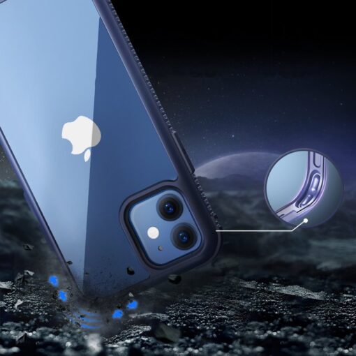 iPhone 12 Pro Max Joyroom Frigate umbris plastikust taguse ja silikoonist raamiga must 9
