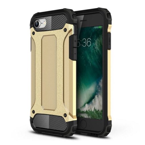 iPhone SE202087 umbris Hybrid Armor plastikust taguse ja silikoonist raamiga kuldne