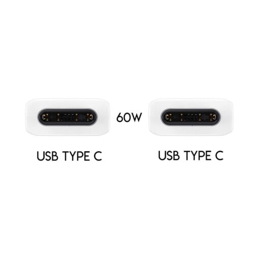 Samsung USB C to USB C juhe 1m EP DA705BWE 60W valge 2