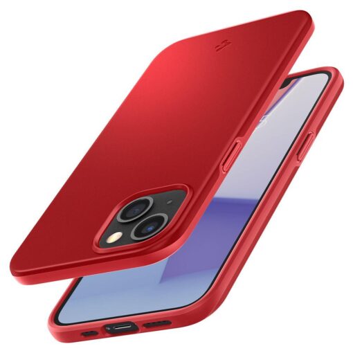 iPhone 13 MINI umbris Spigen Thin Fit silikoonist punane 4