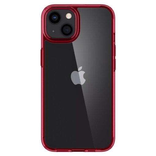 iPhone 13 MINI umbris Spigen Ultra Hybrid plastikust taguse ja silikoonist raamiga Red Crystal 1