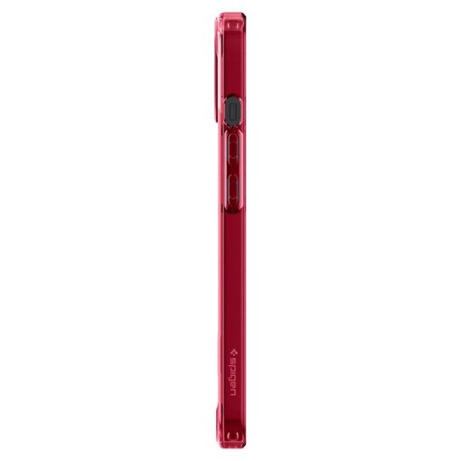 iPhone 13 MINI umbris Spigen Ultra Hybrid plastikust taguse ja silikoonist raamiga Red Crystal 3