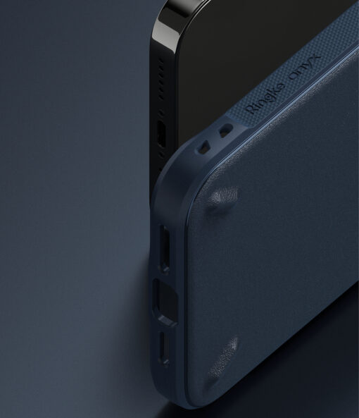iPhone 13 PRO MAX korpus Ringke Onyx tugev silikoonist raamiga ja plastikust tagusega sinine 6