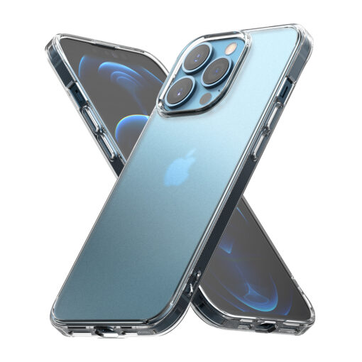 iPhone 13 PRO MAX umbris Fusion plastikust taguse ja silikoonist raamiga labipaistev 1