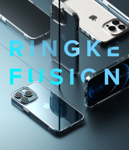 iPhone 13 PRO MAX umbris Fusion plastikust taguse ja silikoonist raamiga labipaistev 11
