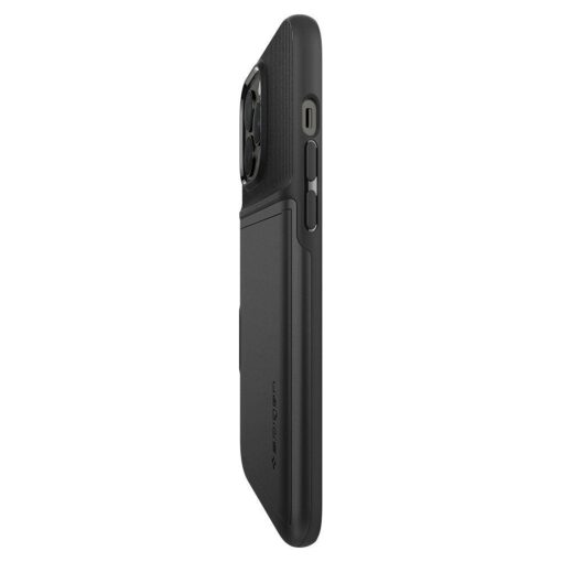 iPhone 13 PRO MAX umbris Spigen Slim Armor CS silikoonist ja plastikust kaarditaskuga must 6