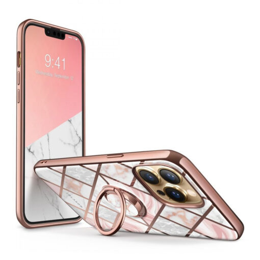iPhone 13 PRO MAX umbris Supcase IBLSN Cosmo Snap Marble roosa
