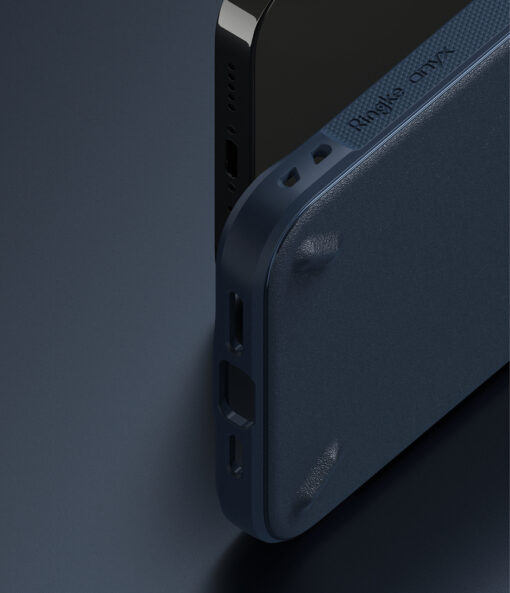 iPhone 13 PRO korpus Ringke Onyx tugev silikoonist raamiga ja plastikust tagusega sinine 6