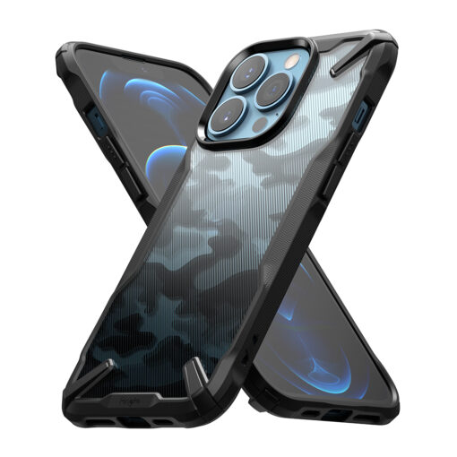 iPhone 13 PRO umbris Ringke Fusion X silikoonist raamiga ja plastikust tagusega Camo 1