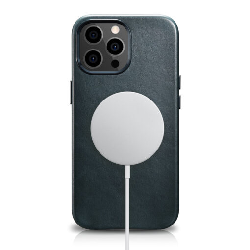 iPhone 13 Pro Max nahast MagSafe umbris Oil Wax sinine
