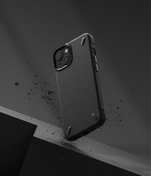 iPhone 13 korpus Ringke Onyx tugev silikoonist raamiga ja plastikust tagusega must 4