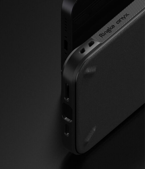iPhone 13 korpus Ringke Onyx tugev silikoonist raamiga ja plastikust tagusega must 5
