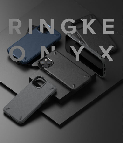 iPhone 13 korpus Ringke Onyx tugev silikoonist raamiga ja plastikust tagusega must 8