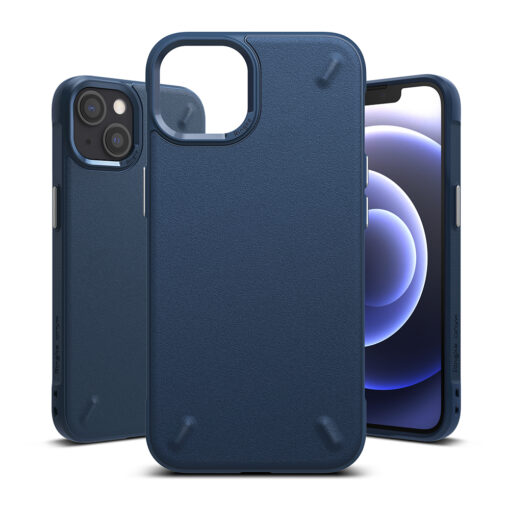 iPhone 13 korpus Ringke Onyx tugev silikoonist raamiga ja plastikust tagusega sinine 1
