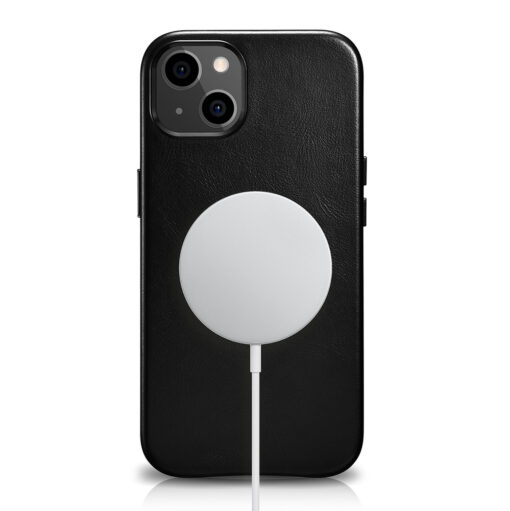 iPhone 13 mini nahast MagSafe umbris Oil Wax must 17