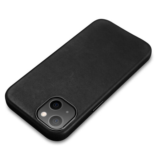 iPhone 13 mini nahast MagSafe umbris Oil Wax must 6