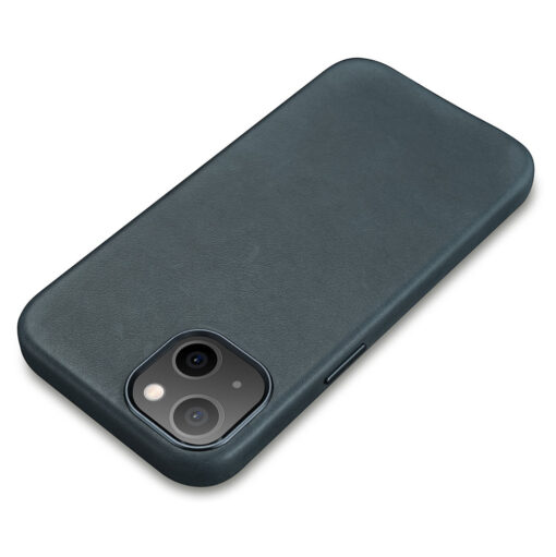 iPhone 13 mini nahast MagSafe umbris Oil Wax sinine 7