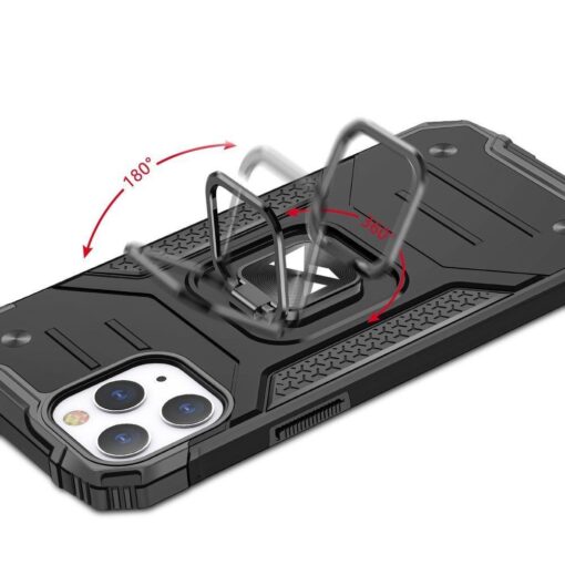 iPhone 13 umbris Ring Armor Kickstand silikoonist nurkadega ja plastikust tagusega roosa 4