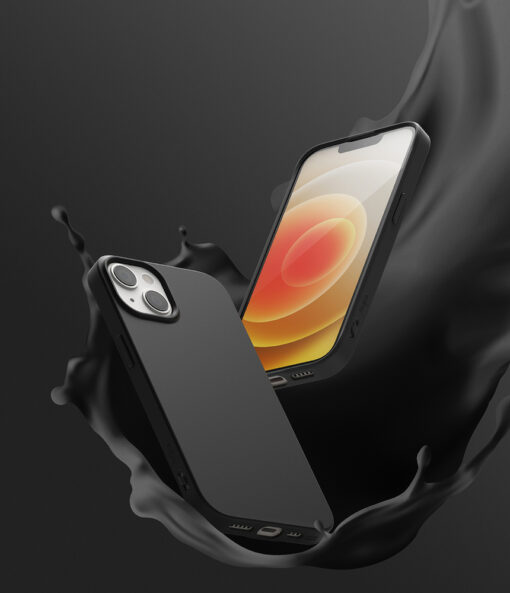 iPhone 13 umbris Ringke Air S Ultra Thin umbris silikoonist must 4