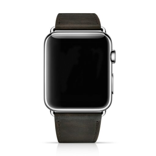 Apple Watch rihm nahast iCarer Leather CH 38 40 41 kellale pruun 2