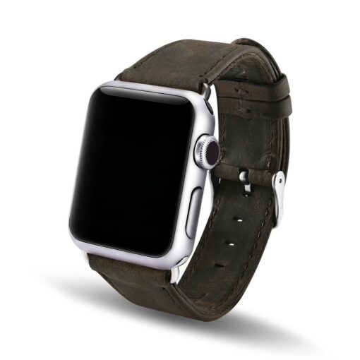 Apple Watch rihm nahast iCarer Leather CH 38 40 41 kellale pruun 6