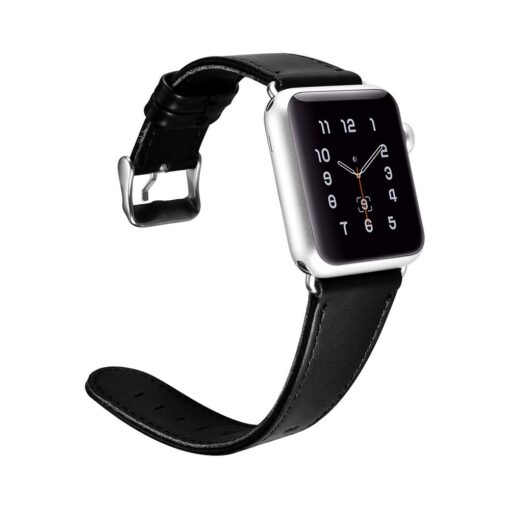 Apple Watch rihm nahast iCarer Leather Vintage 38 40 41 kellale must 11