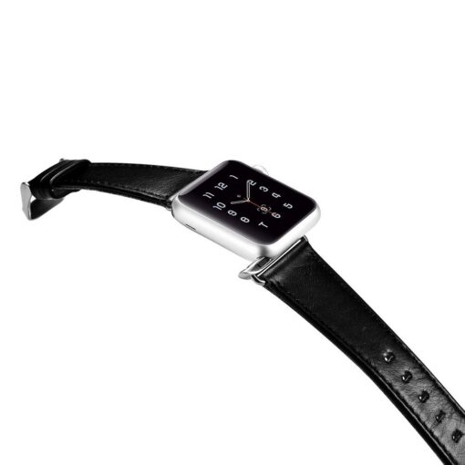 Apple Watch rihm nahast iCarer Leather Vintage 38 40 41 kellale must 9