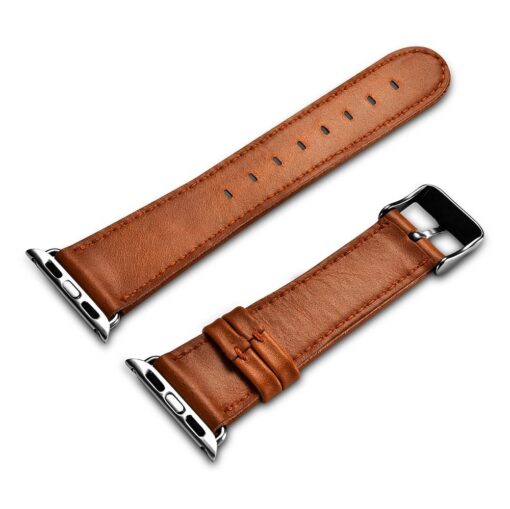 Apple Watch rihm nahast iCarer Leather Vintage 38 40 41 kellale pruun 1