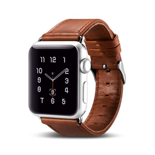 Apple Watch rihm nahast iCarer Leather Vintage 38 40 41 kellale pruun 2