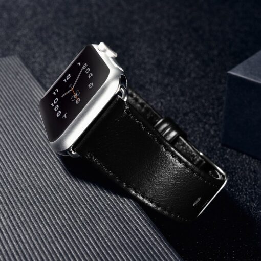 Apple Watch rihm nahast iCarer Leather Vintage 38 40 41 kellale pruun 9