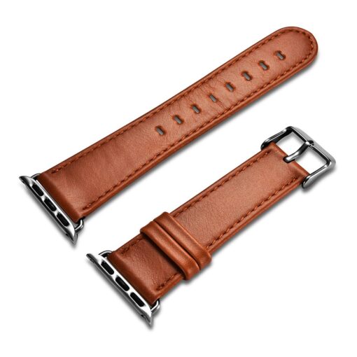 Apple Watch rihm nahast iCarer Leather Vintage 42 44 45 kellale pruun