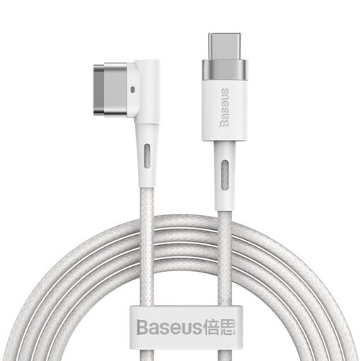 MacBook laadija juhe Baseus Zinc USB C 60W 2m L kujuline valge