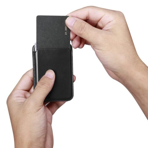 MagSafe iPhone kaarditasku nahast iCarer Leather must 8