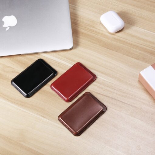 MagSafe iPhone kaarditasku nahast iCarer Leather pruun 11