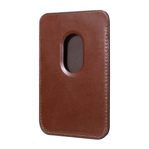 MagSafe iPhone kaarditasku nahast iCarer Leather pruun 2