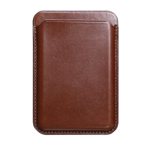 MagSafe iPhone kaarditasku nahast iCarer Leather pruun 3