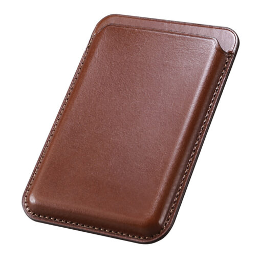 MagSafe iPhone kaarditasku nahast iCarer Leather pruun