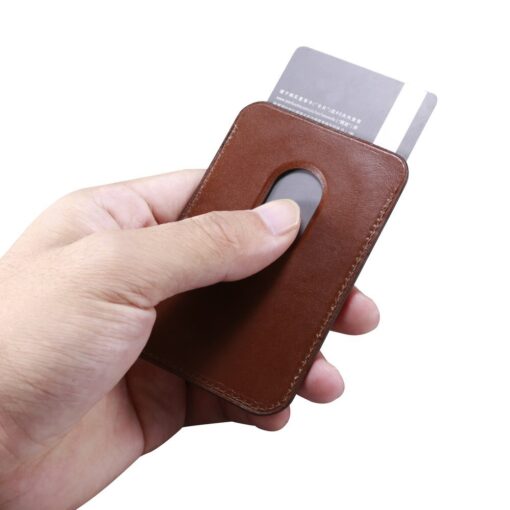 MagSafe iPhone kaarditasku nahast iCarer Leather pruun 7