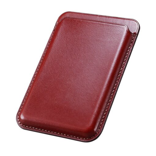 MagSafe iPhone kaarditasku nahast iCarer Leather punane
