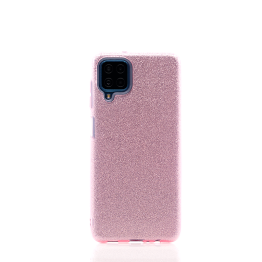 Samsung A12 umbris silikoonist ja plastikust laikiv roosa 1