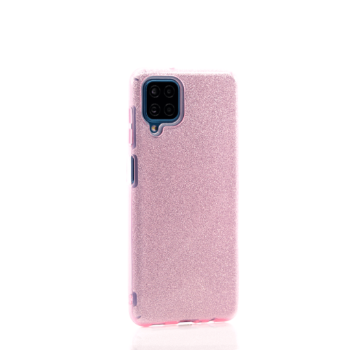 Samsung A12 umbris silikoonist ja plastikust laikiv roosa 2