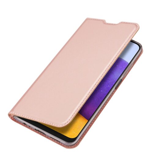 Samsung A22 5G kunstnahast kaaned kaarditaskuga DUX DUCIS Skin Pro roosa 3
