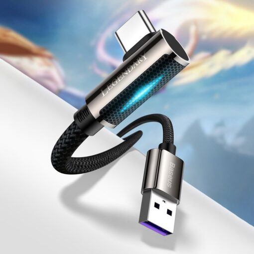 USB C to USB C laadija juhe Legend Mobile Game Elbow 66W PD 480Mbps 1m 16