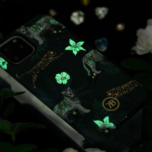 iPhone 11 PRO MAX umbris Kingxbar Forest Seeria Swarowski pimedas helendav leaf 6