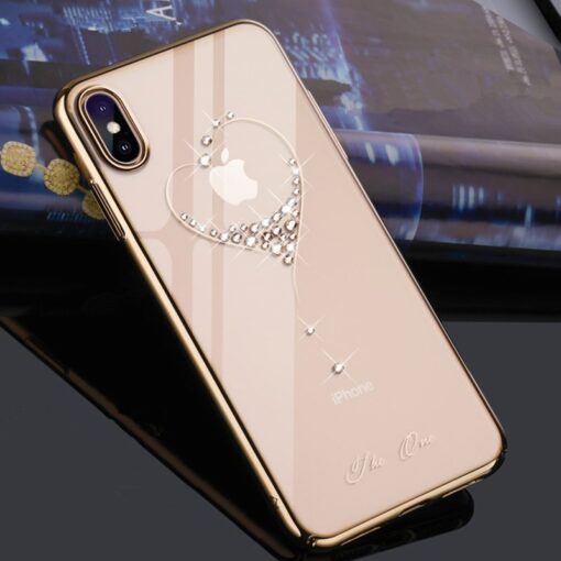 iPhone 11 PRO MAX umbris plastikust kristallidega Kingxbar Wish kuldne 1