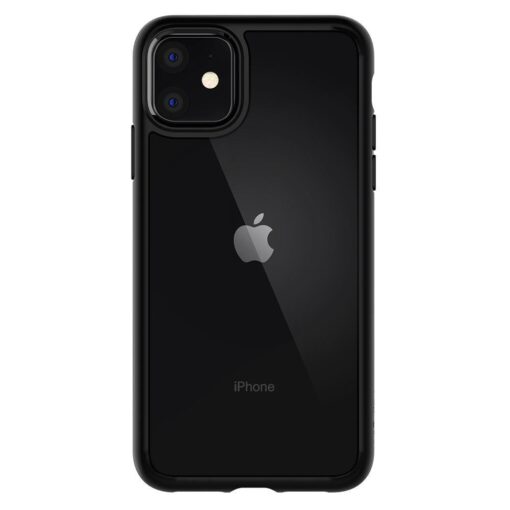 iPhone 11 umbris Spigen Ultra Hybrid matt musta raamiga 5